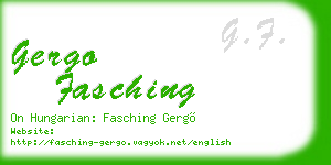 gergo fasching business card